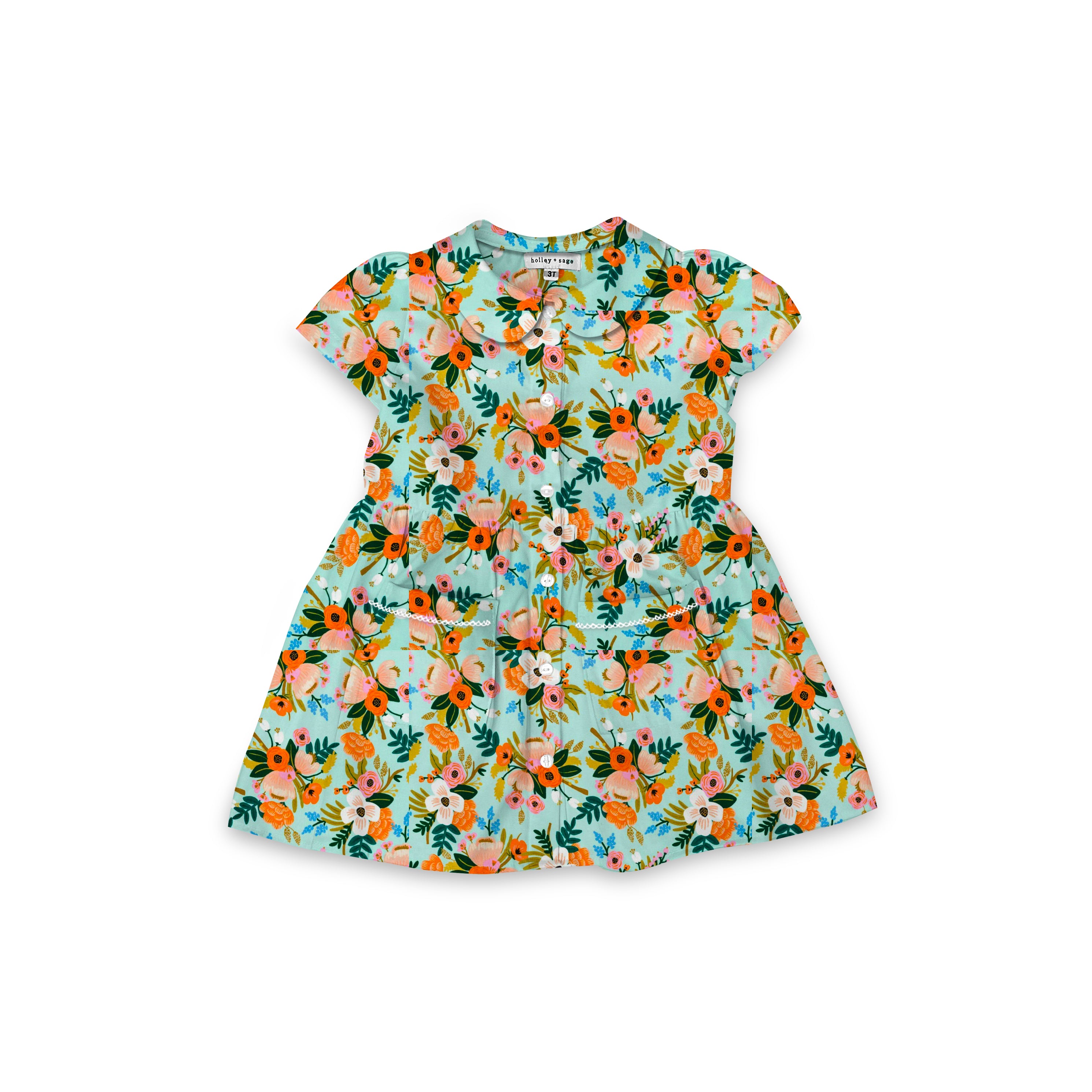 Mint Rayon - Smock Collared Dress