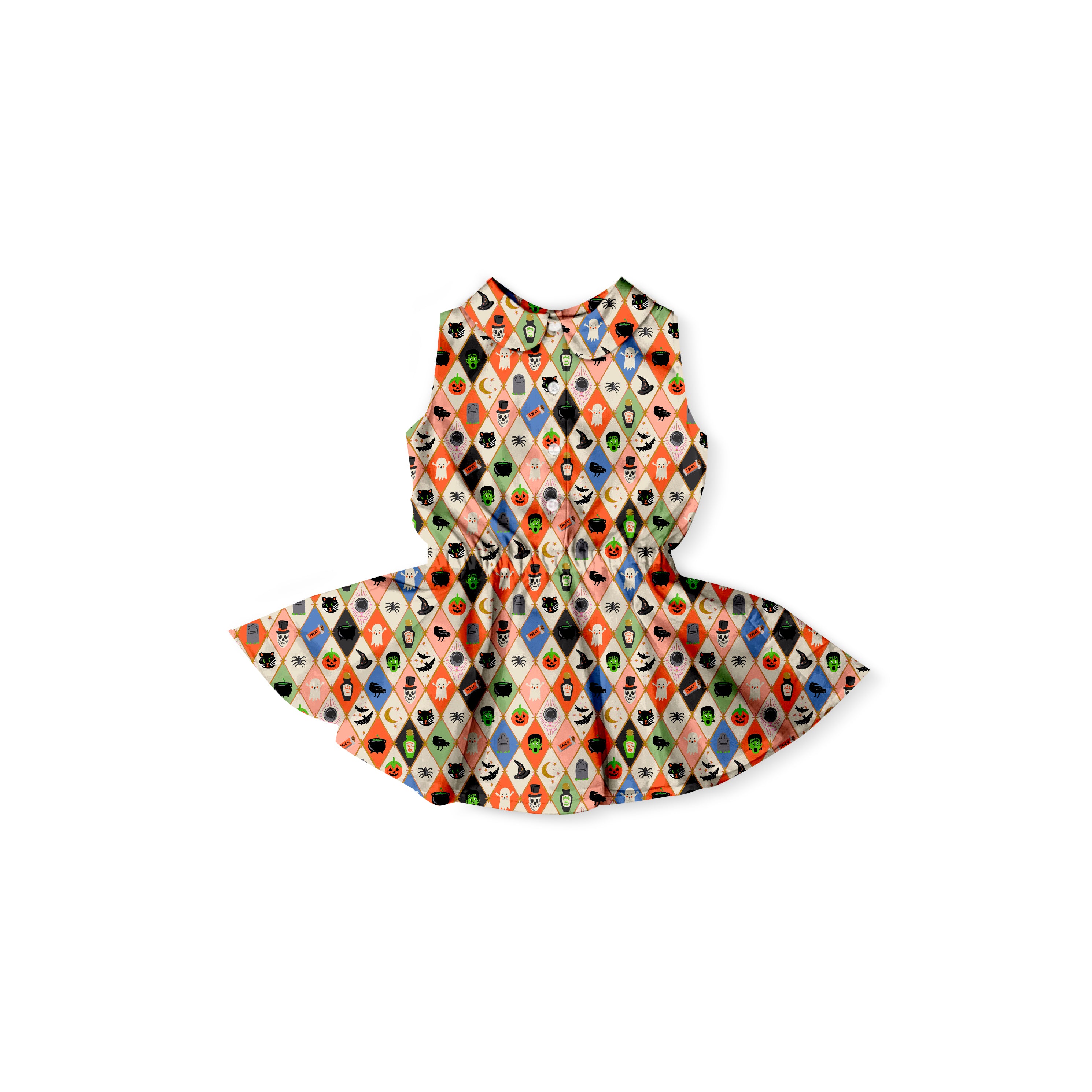 RPC Halloween- Button Front Twirl Dress