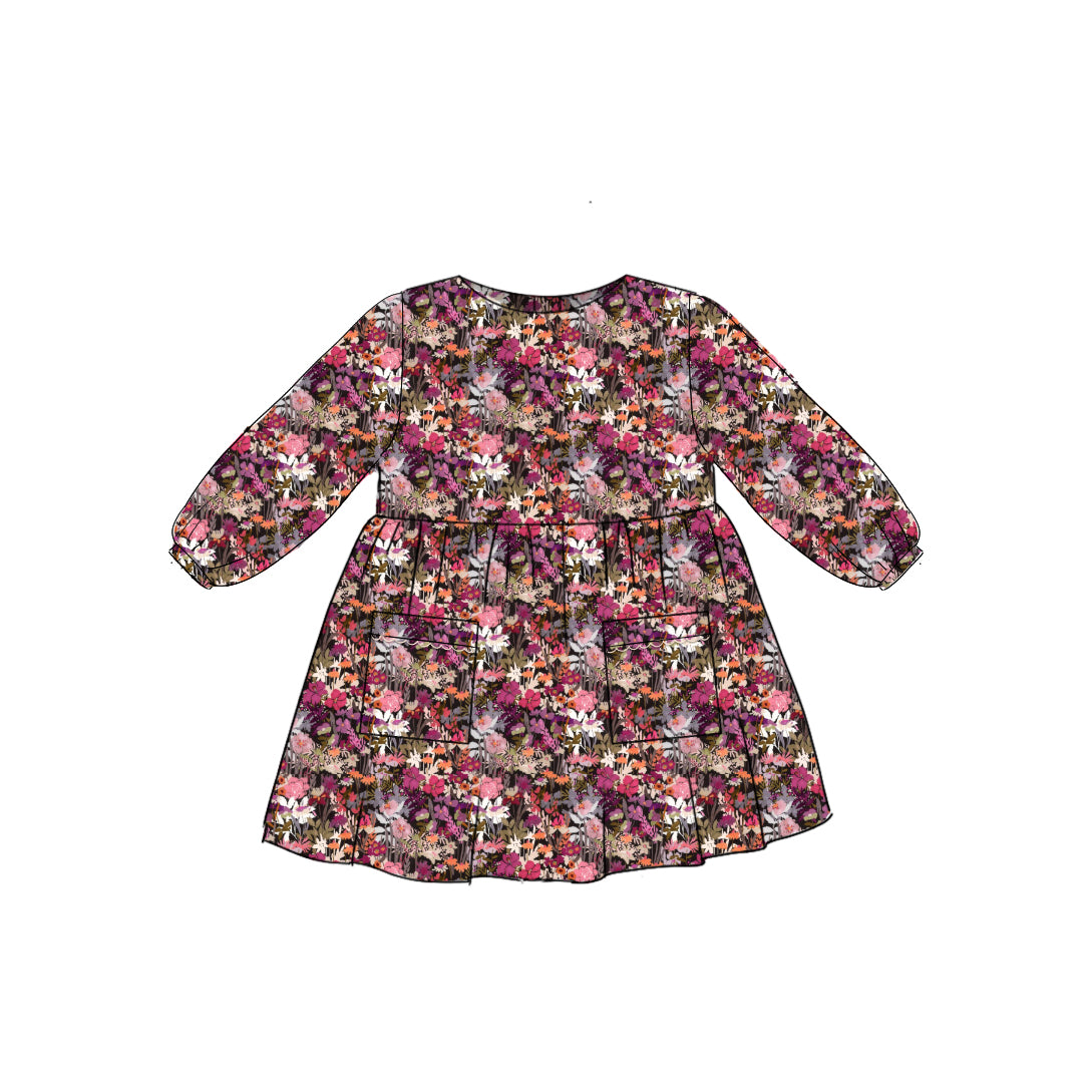 Fall Wildflower - Simple Smock Dress