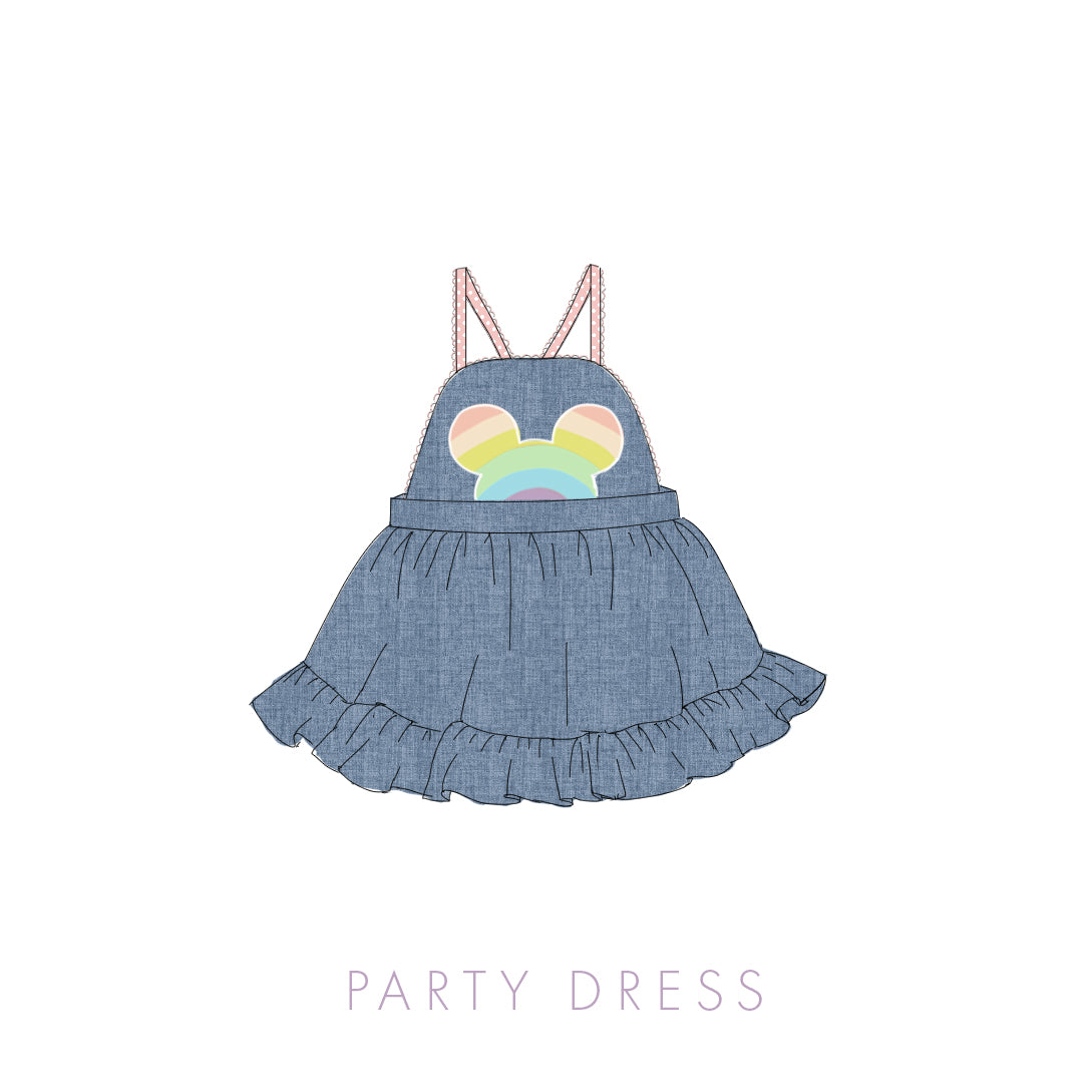 Rainbow Mouse Chambray
