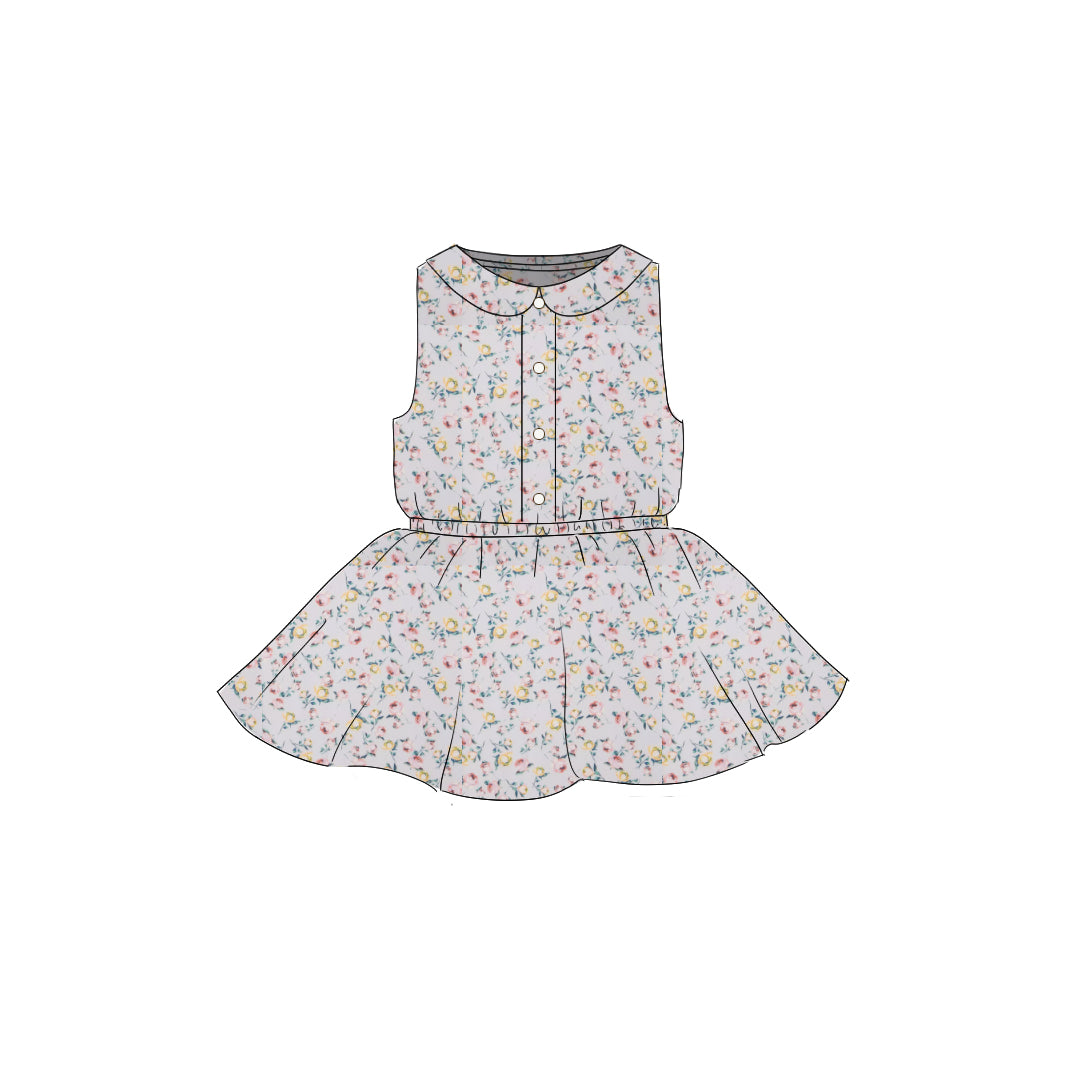 Rosebuds - Button Front Twirl Dress