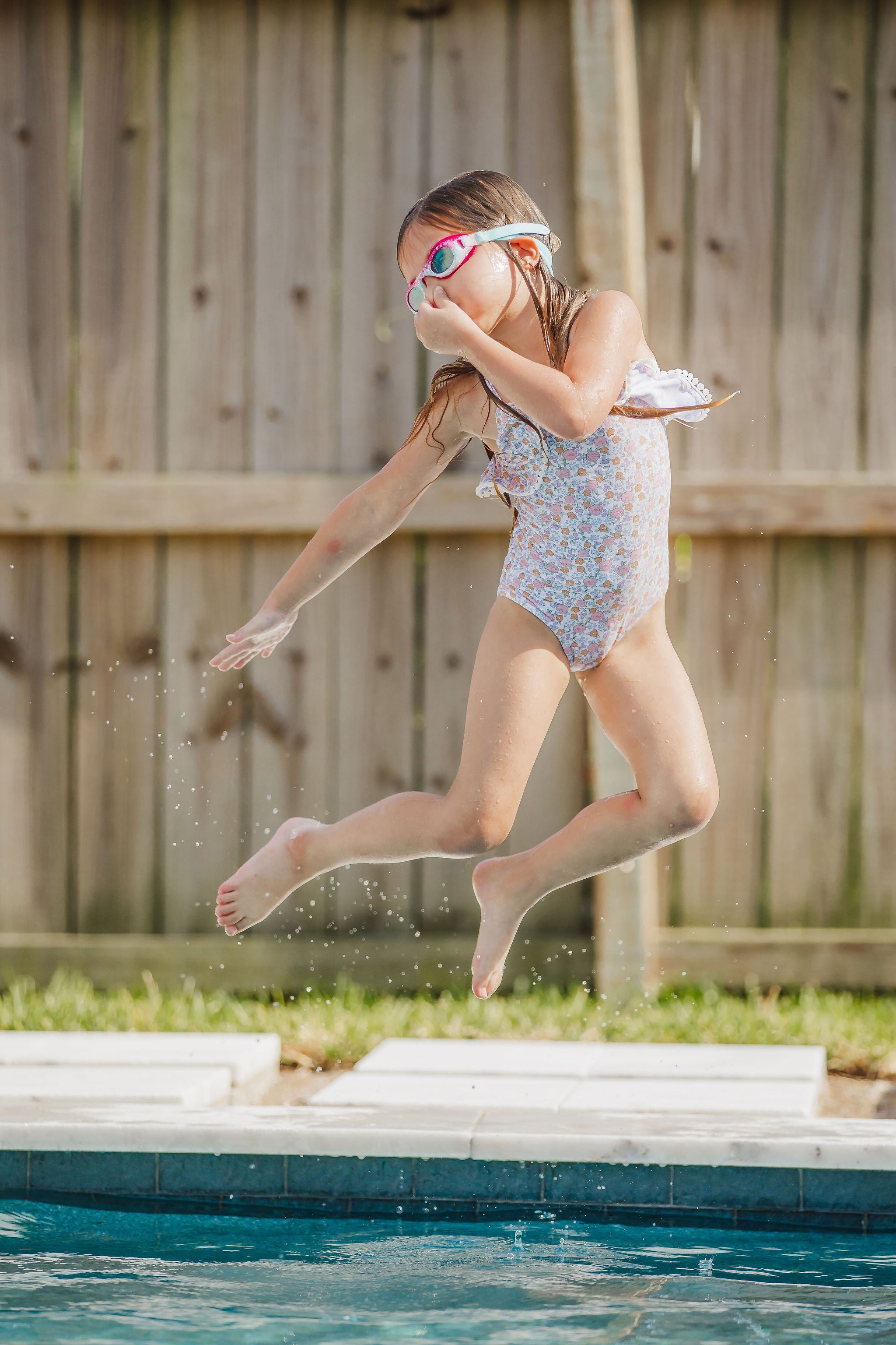 Ruffle Swimsuit in Garden Floral