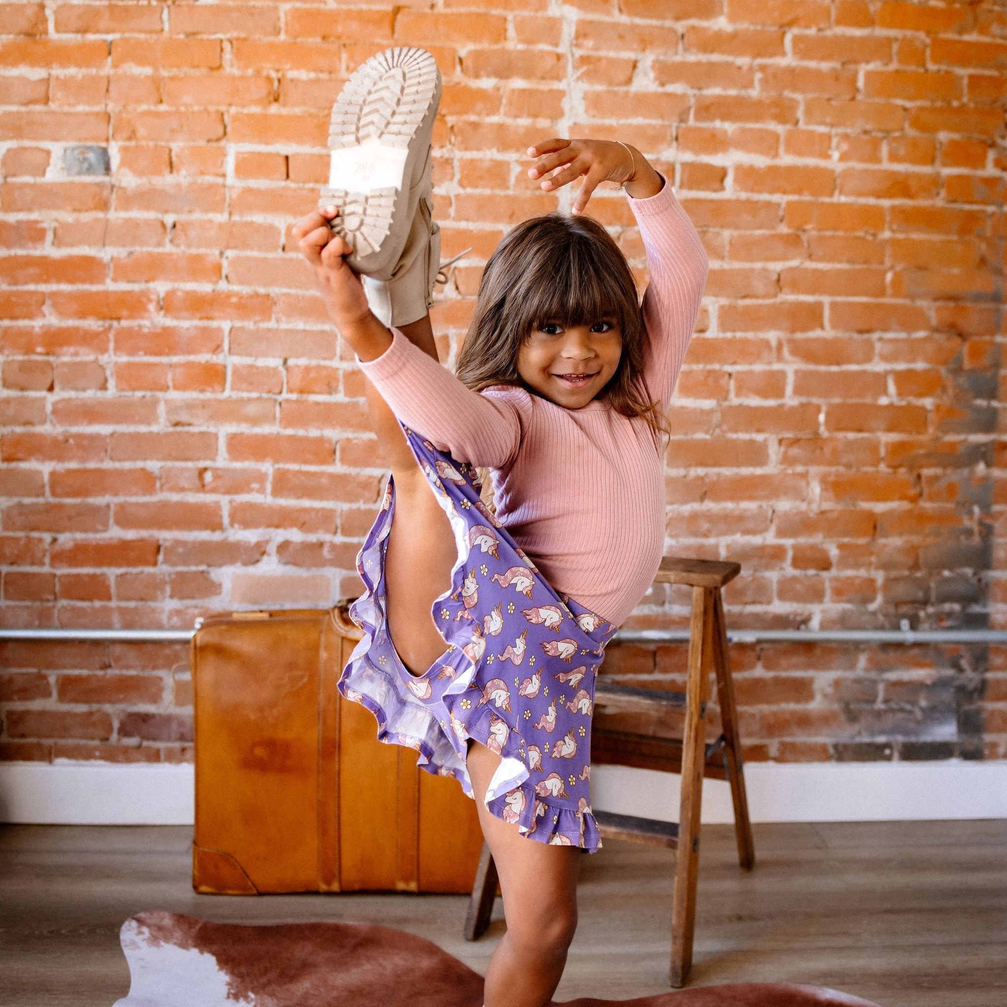 Ruffle Skort in Unicorn