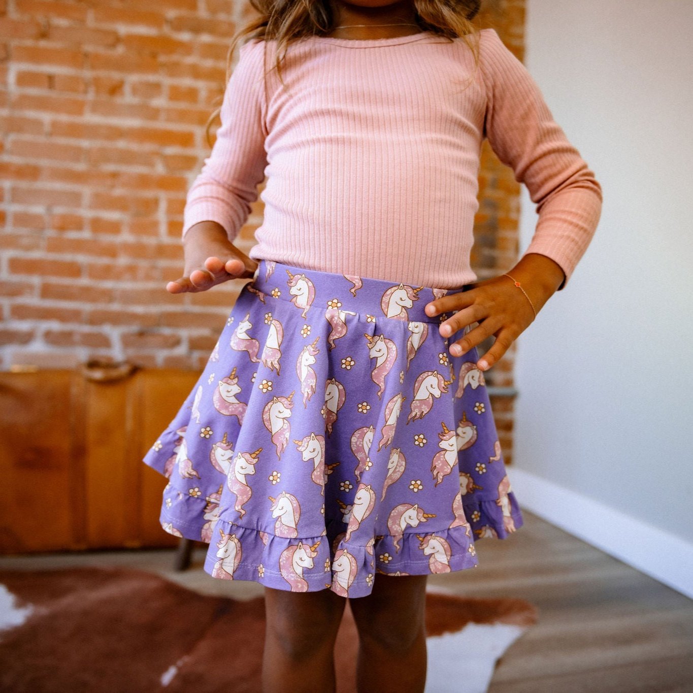 Ruffle Skort in Unicorn