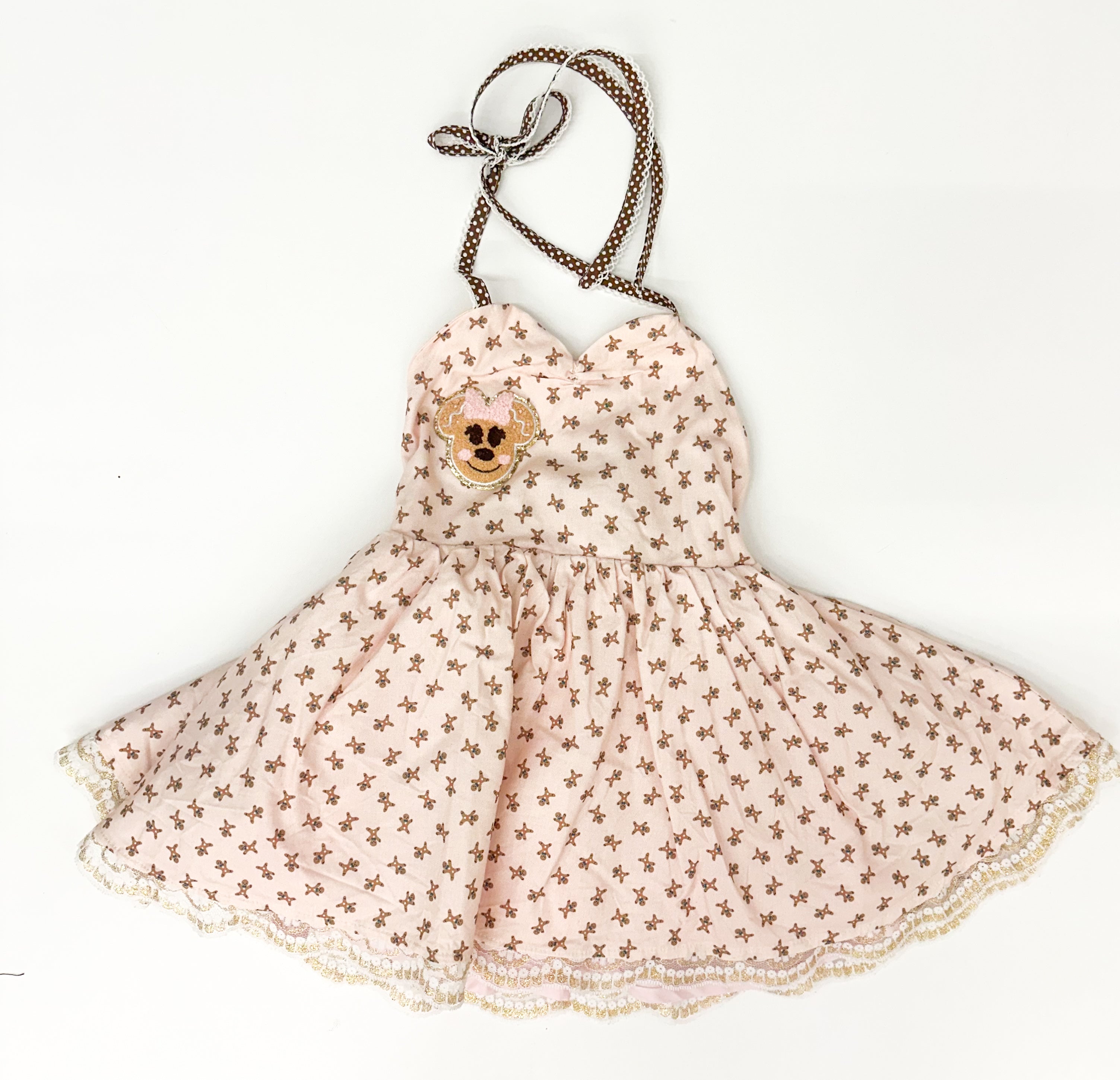 SAMPLE SALE, Gingerbread Ballerina Dress with Minnie Patch, 4T