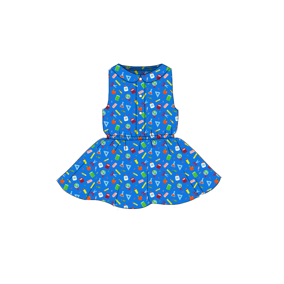 Blue Supplies - Button Front Twirl Dress