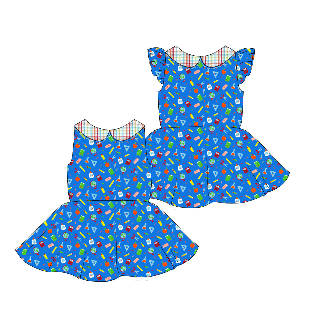 Blue Supplies - Collared Back Twirl Dress