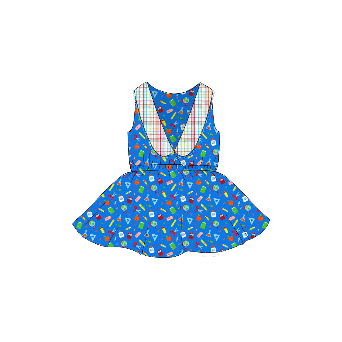 Blue Supplies - Collared Back Twirl Dress