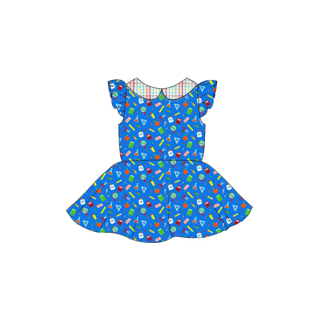 Blue Supplies - Collared Back Twirl Dress