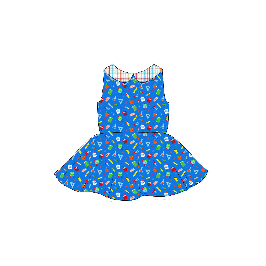 Blue Supplies - Collared Back Twirl Dress