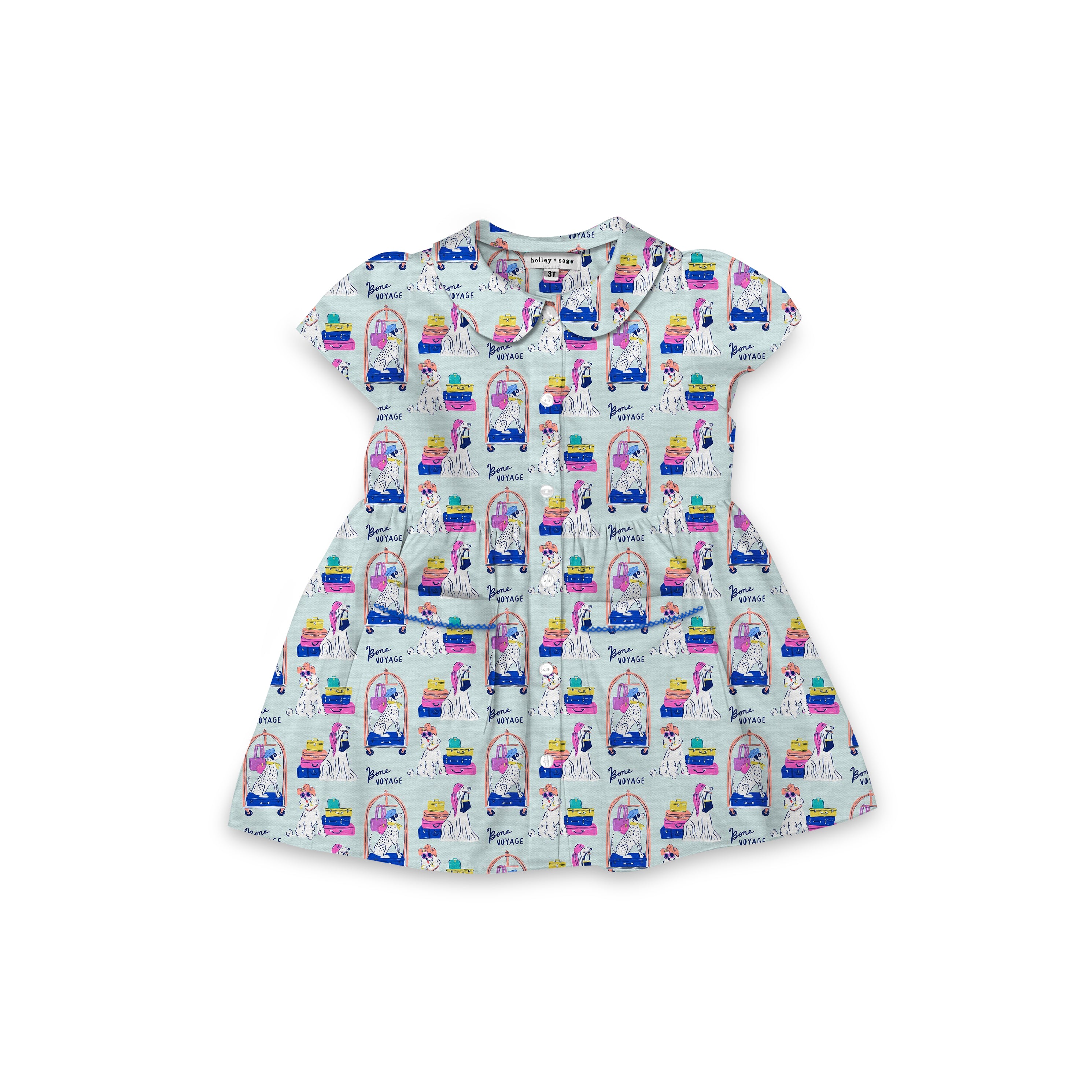 Bone Voyage - Smock Collared Dress