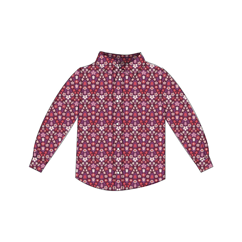 Botanical Jewel - Button Up Shirt