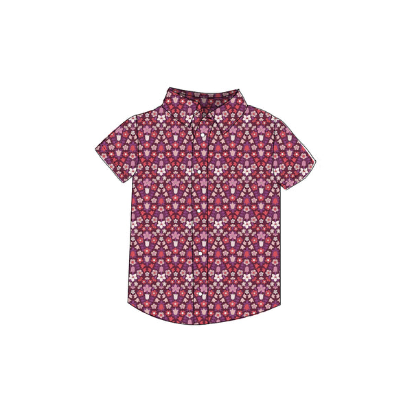 Botanical Jewel - Button Up Shirt