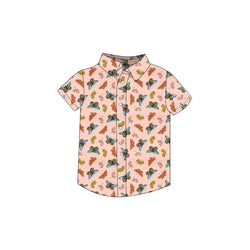 Pink Butterfly - Button Up Shirt