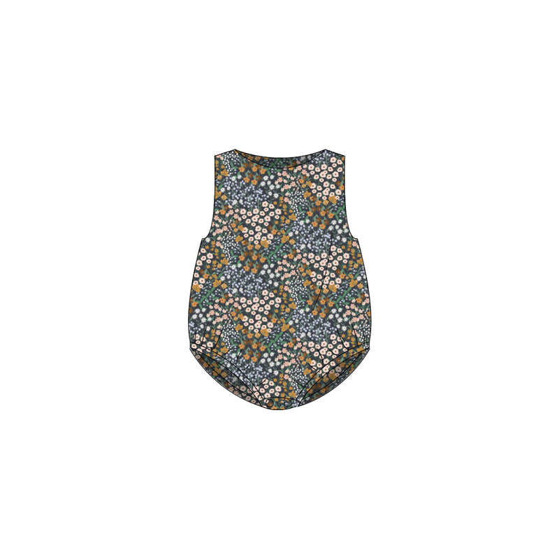 Charcoal Flower Field - Baby Bubble