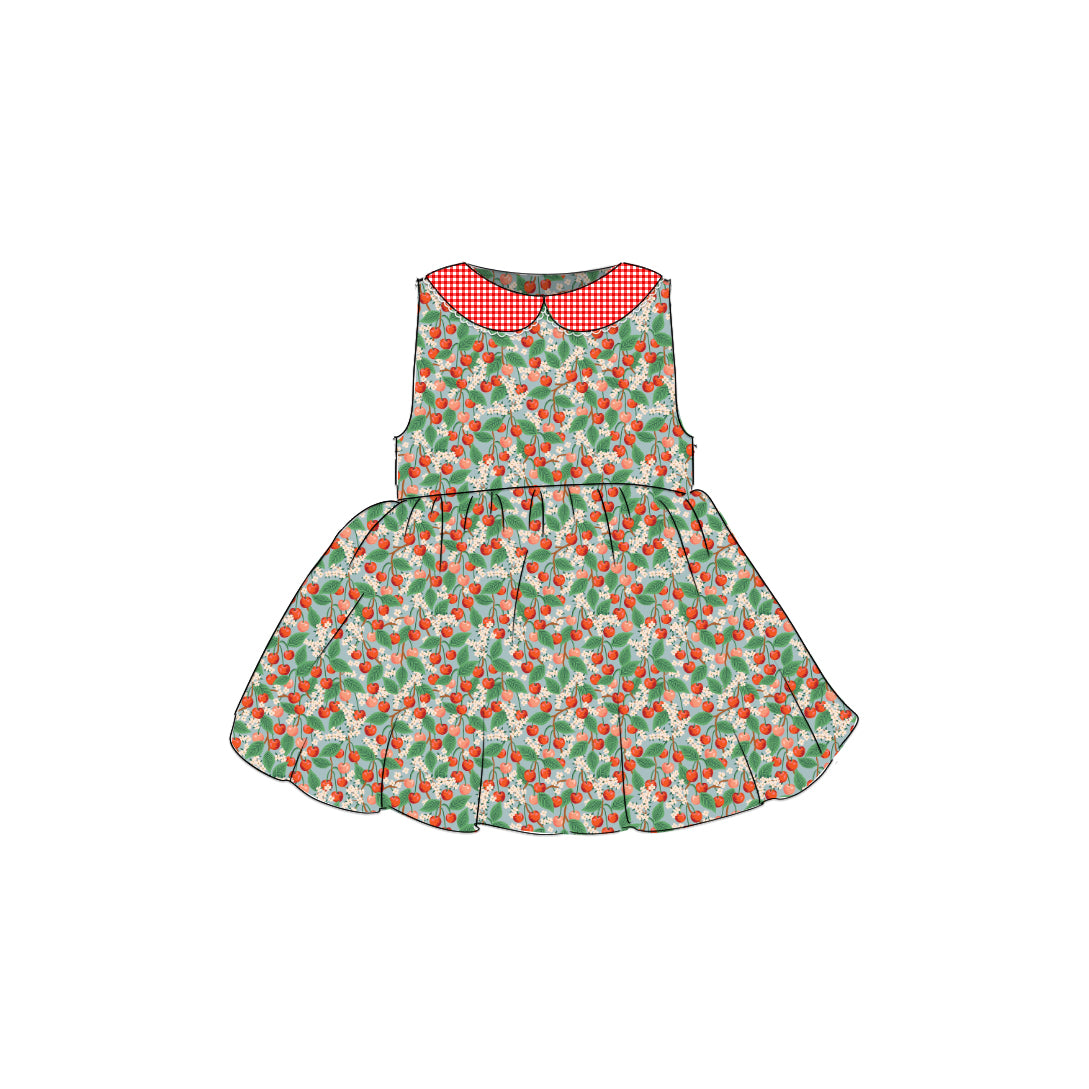 Cherries - Vintage Style Basque Dress