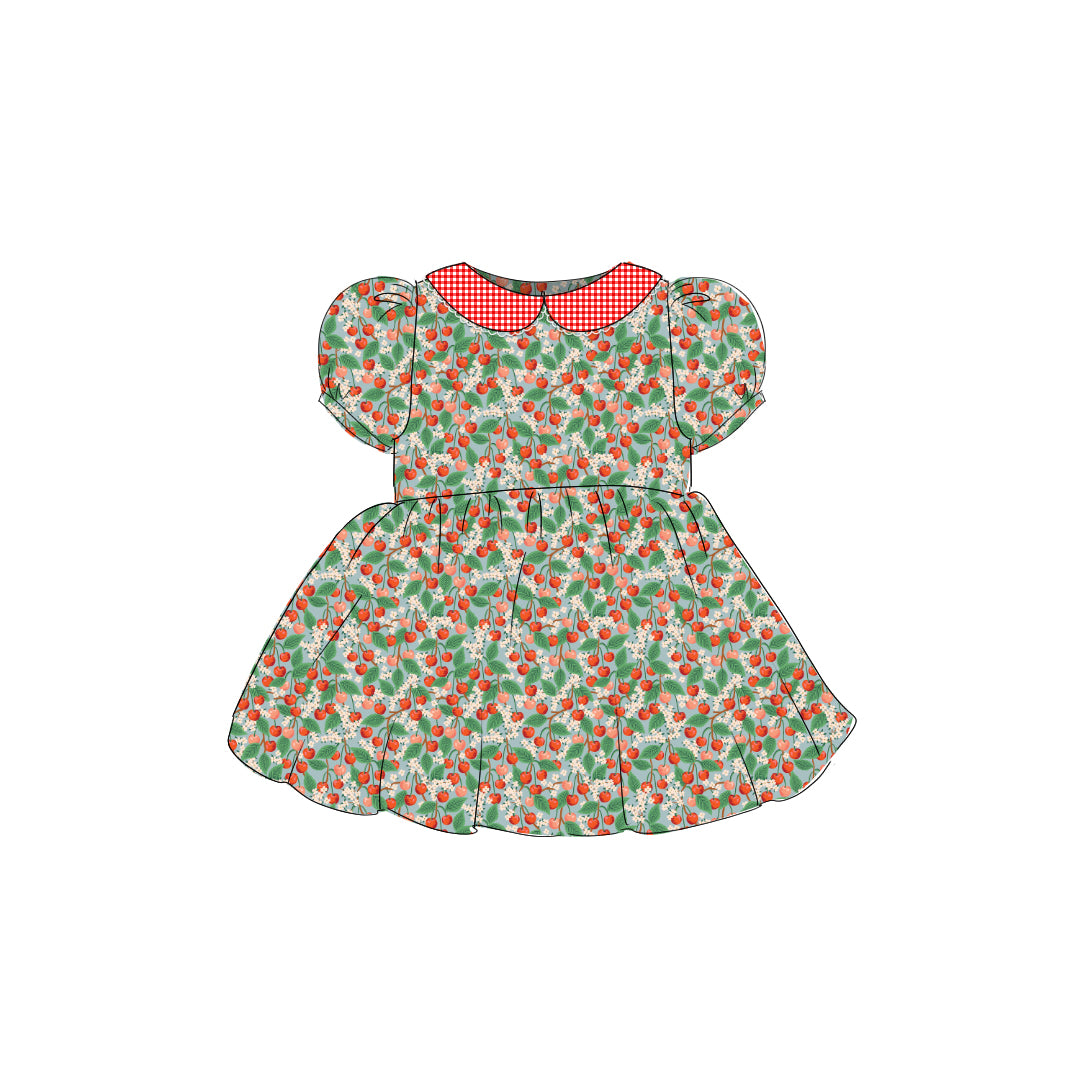 Cherries - Vintage Style Basque Dress