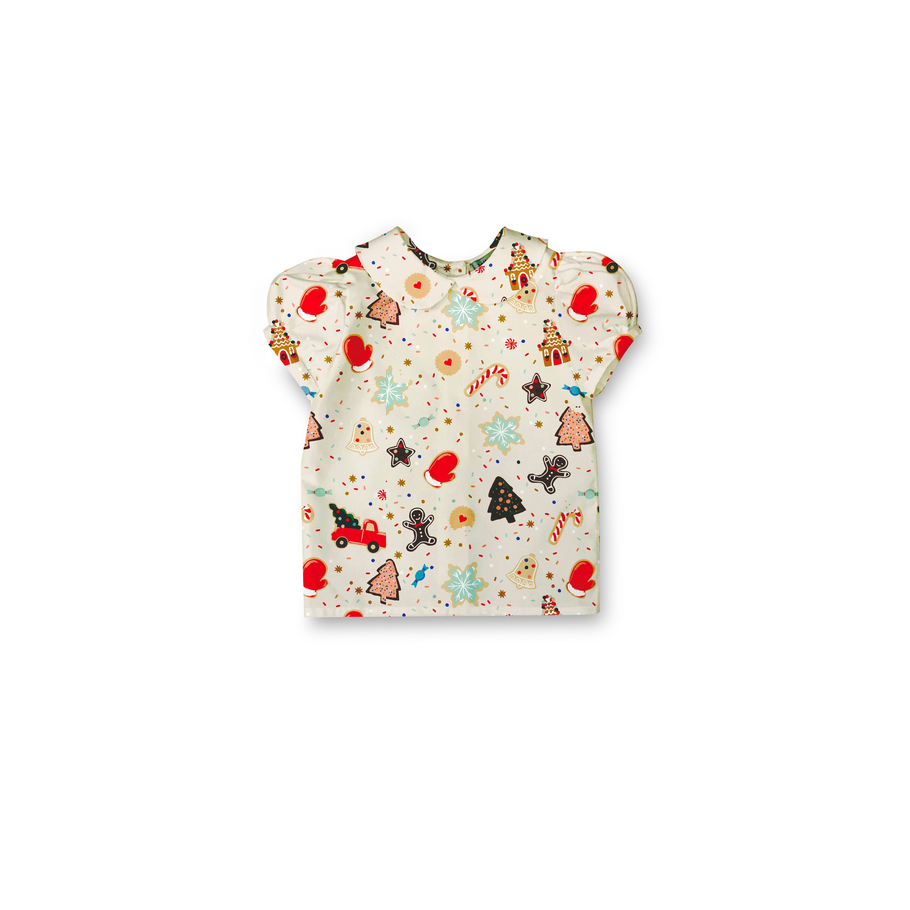 Christmas Cookies - Puff Sleeve Blouse