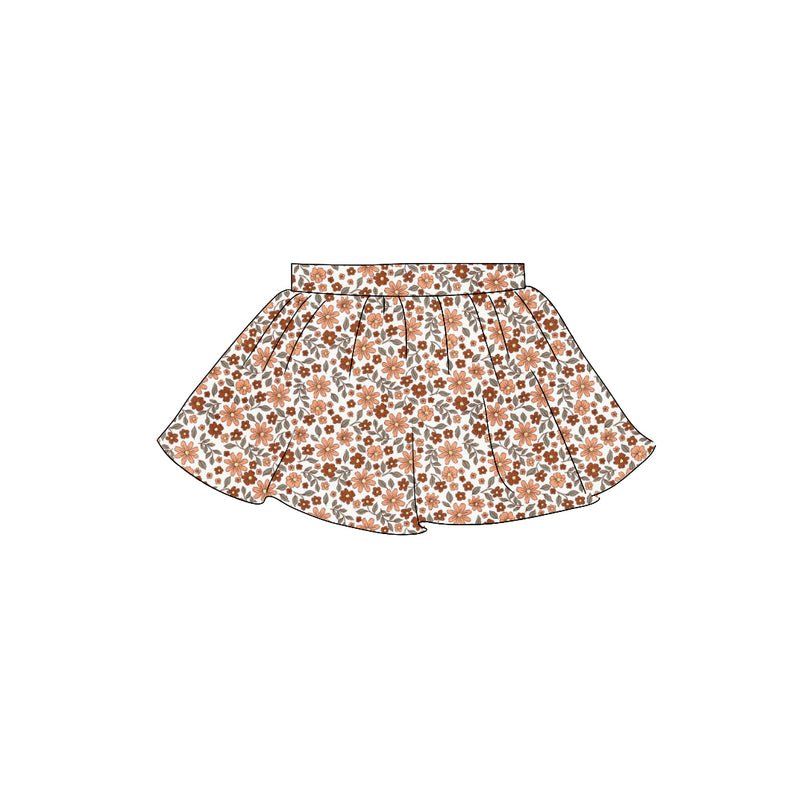Corduroy Fleur Brune- Skirt