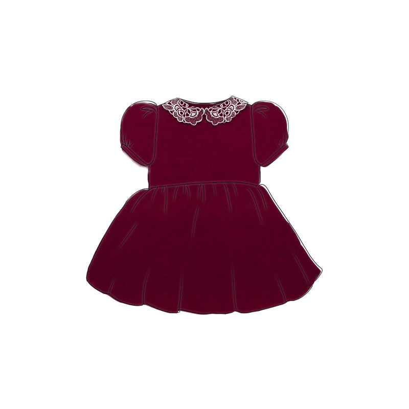 Cranberry Velvet - Vintage Style Basque Dress