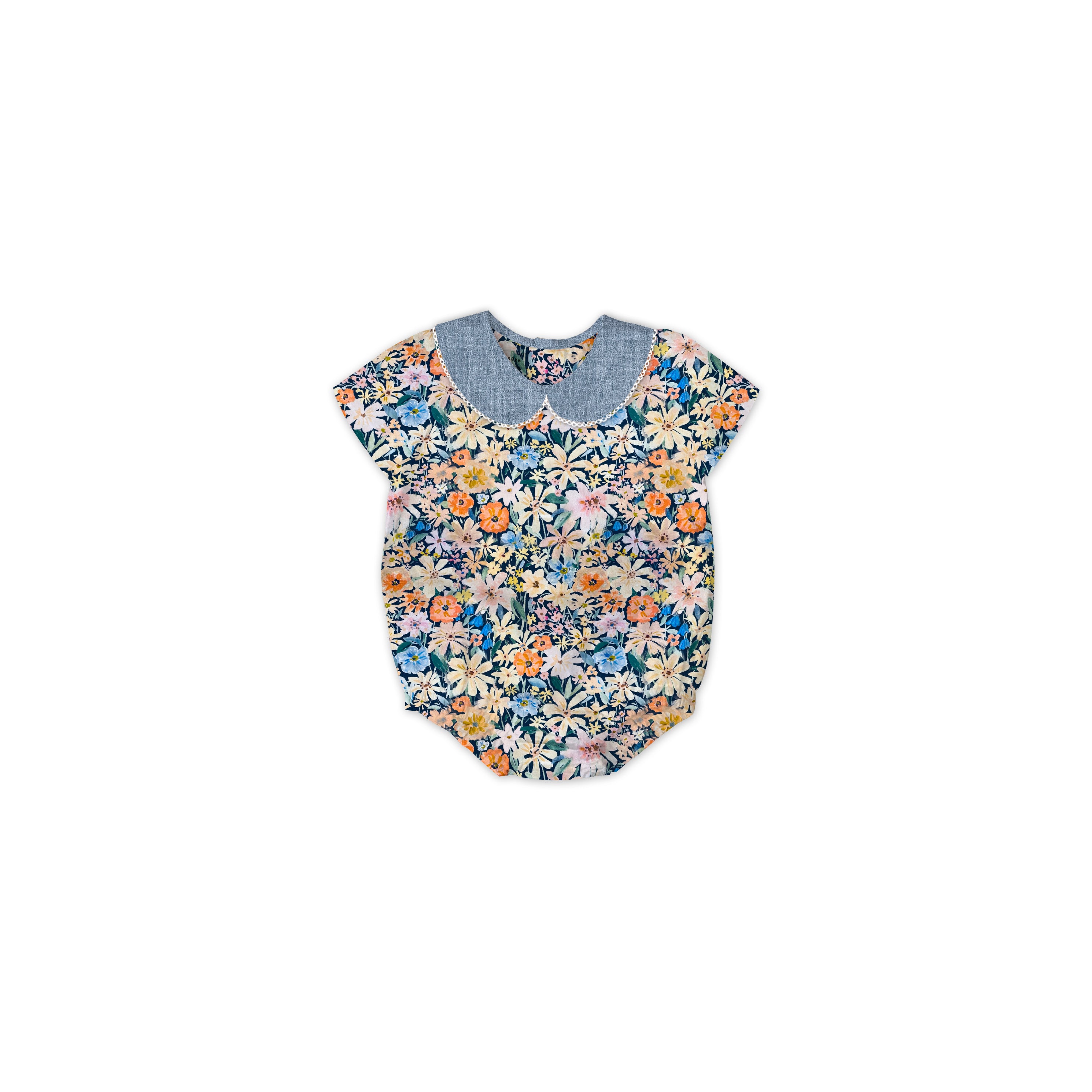 Denim Floral - Baby Bubble