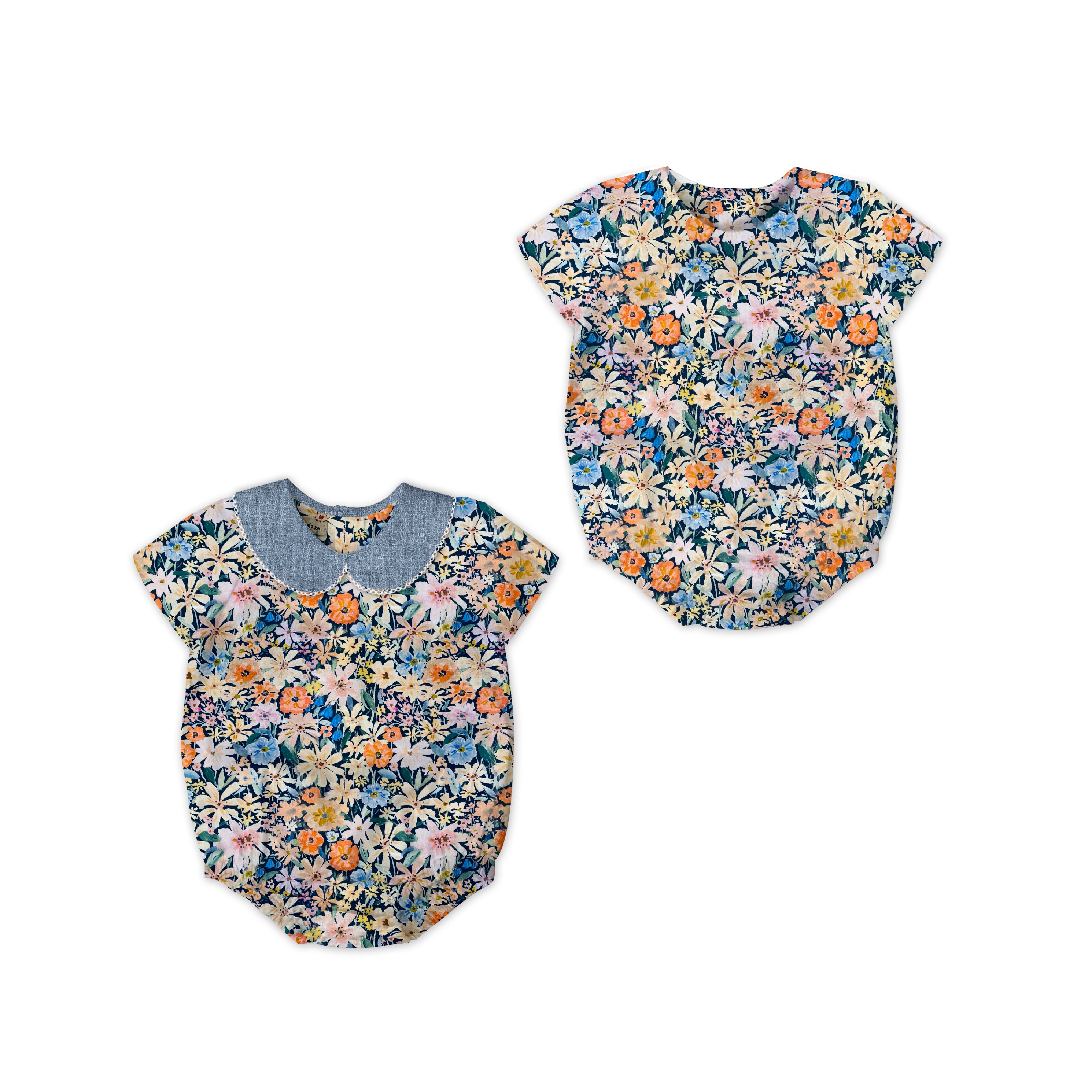Denim Floral - Baby Bubble