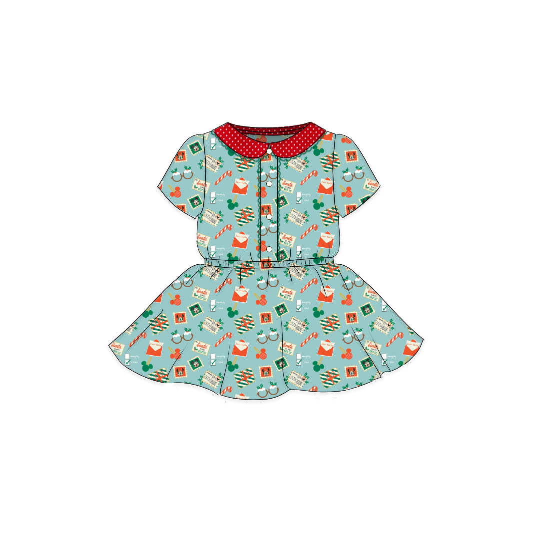 Disney Christmas - Button Front Twirl Dress