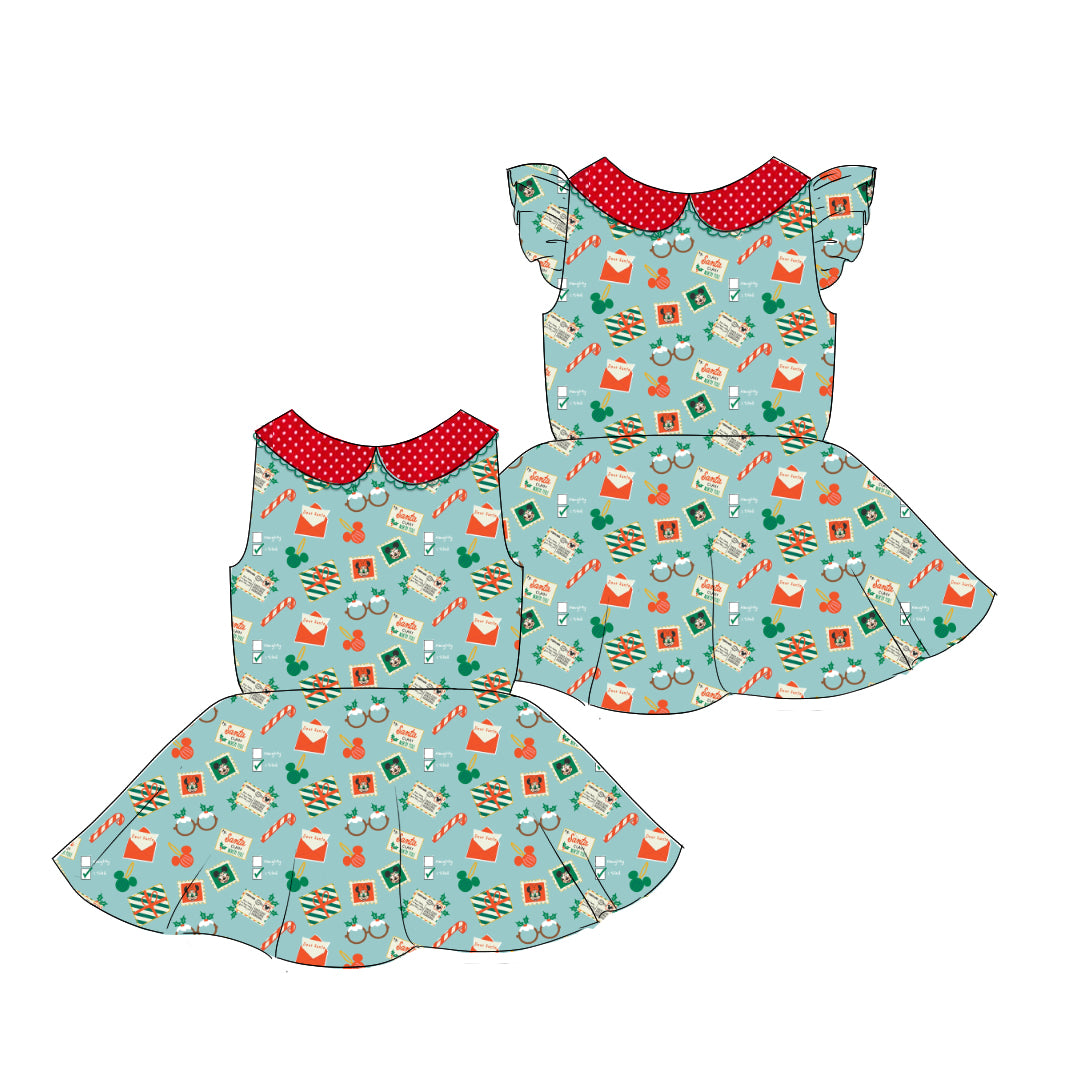 Disney Christmas - Collared Back Twirl Dress