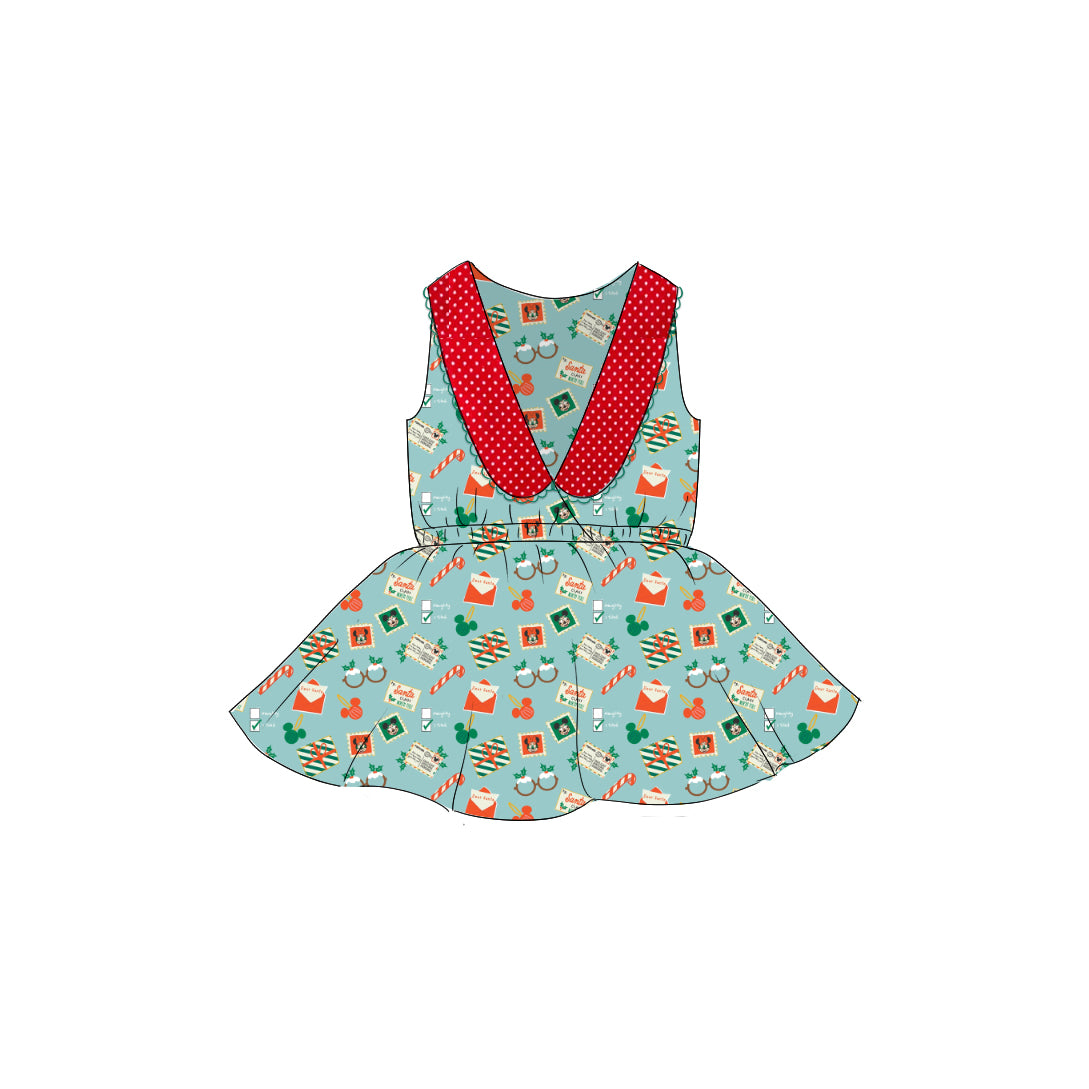 Disney Christmas - Collared Back Twirl Dress