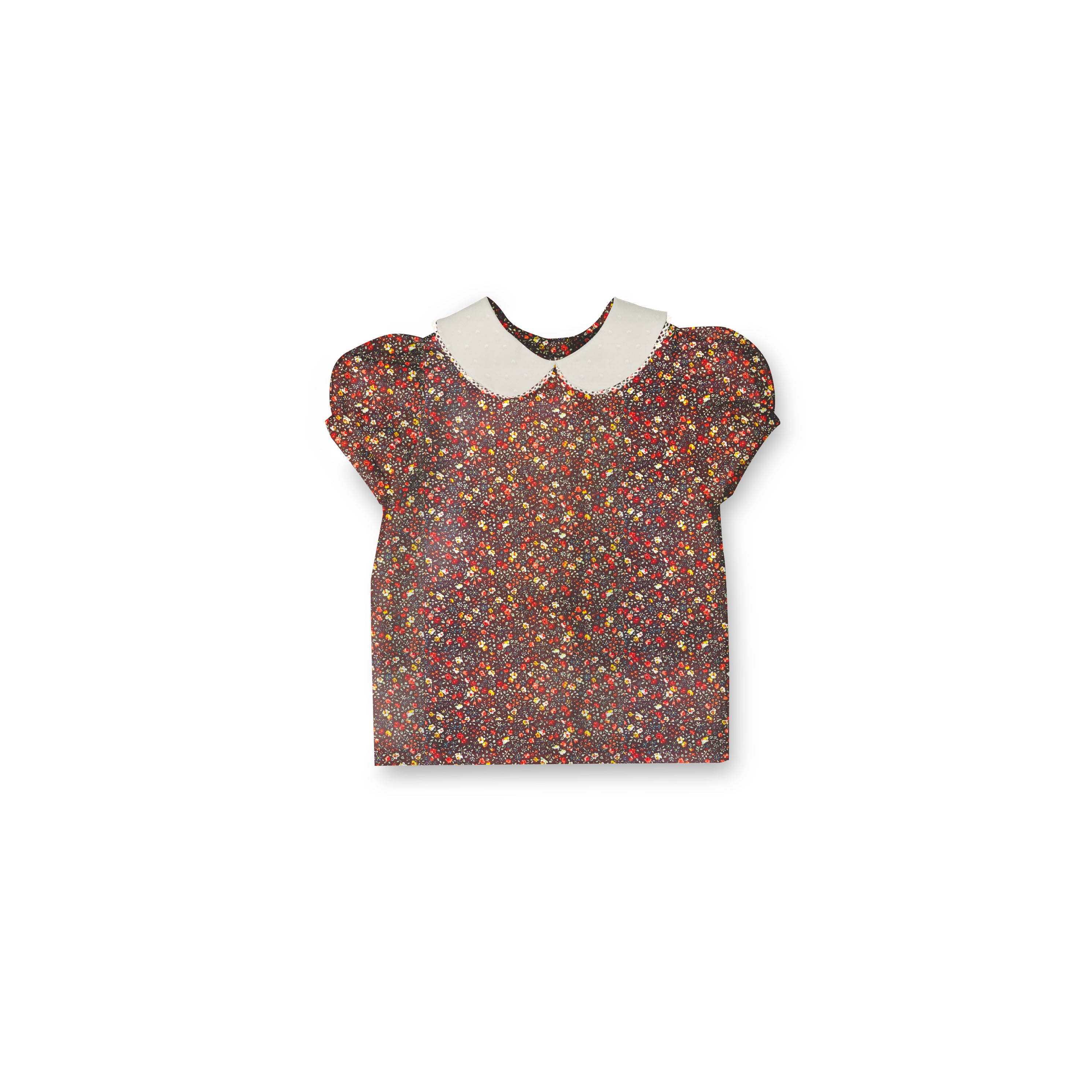 Ditsy Autumn Floral - Puff Sleeve Blouse