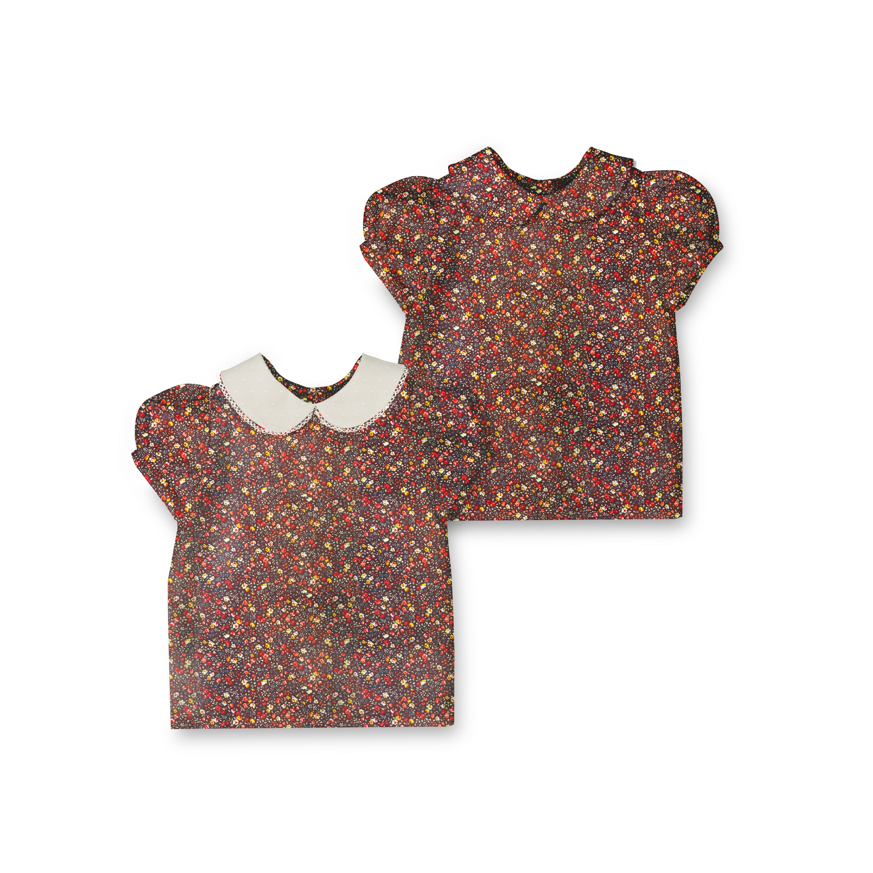 Ditsy Autumn Floral - Puff Sleeve Blouse