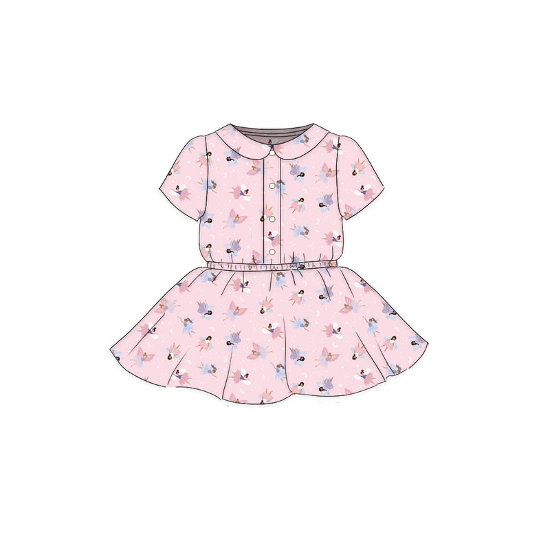 Fairies Parfait - Button Front Twirl Dress