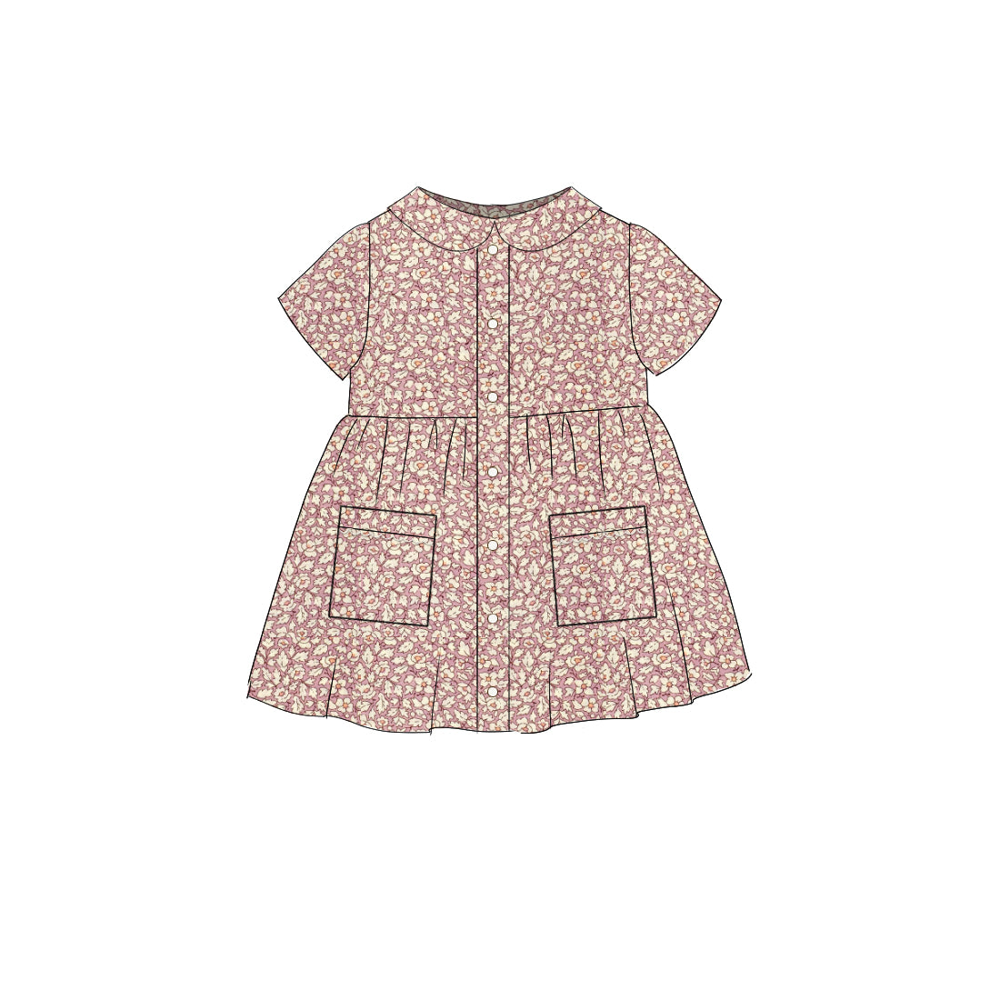 Feather Fields - Smock Collared Dress