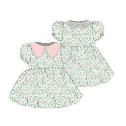 Flamingos - Vintage Style Basque Dress