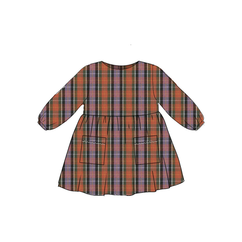 Changing Leaves Plaid - Simple Smock Dress