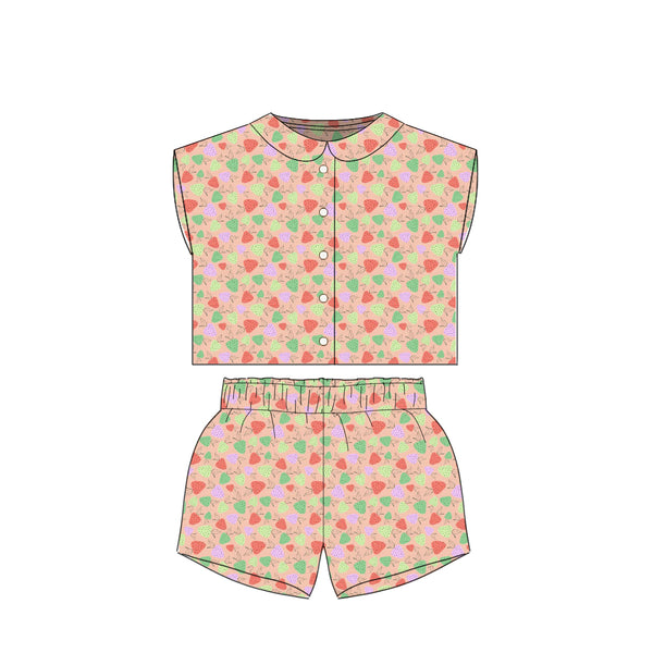 Gauze Strawberries - Boxier Crop Set