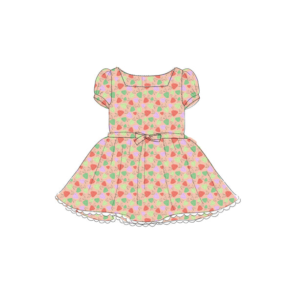 Gauze Strawberries - Tea Dress