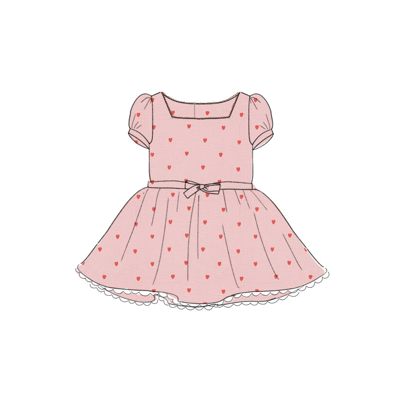 Embroidered Hearts - Tea Dress