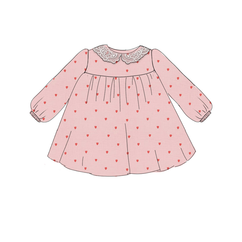 Embroidered Hearts - Swing Dress
