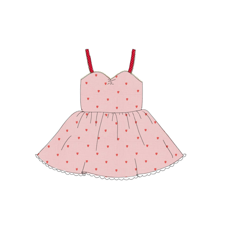 Embroidered Hearts - Ballerina Dress