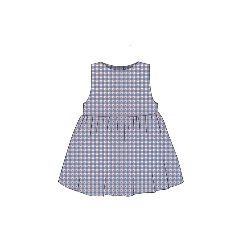 Heart Gingham - Simple Smock Dress