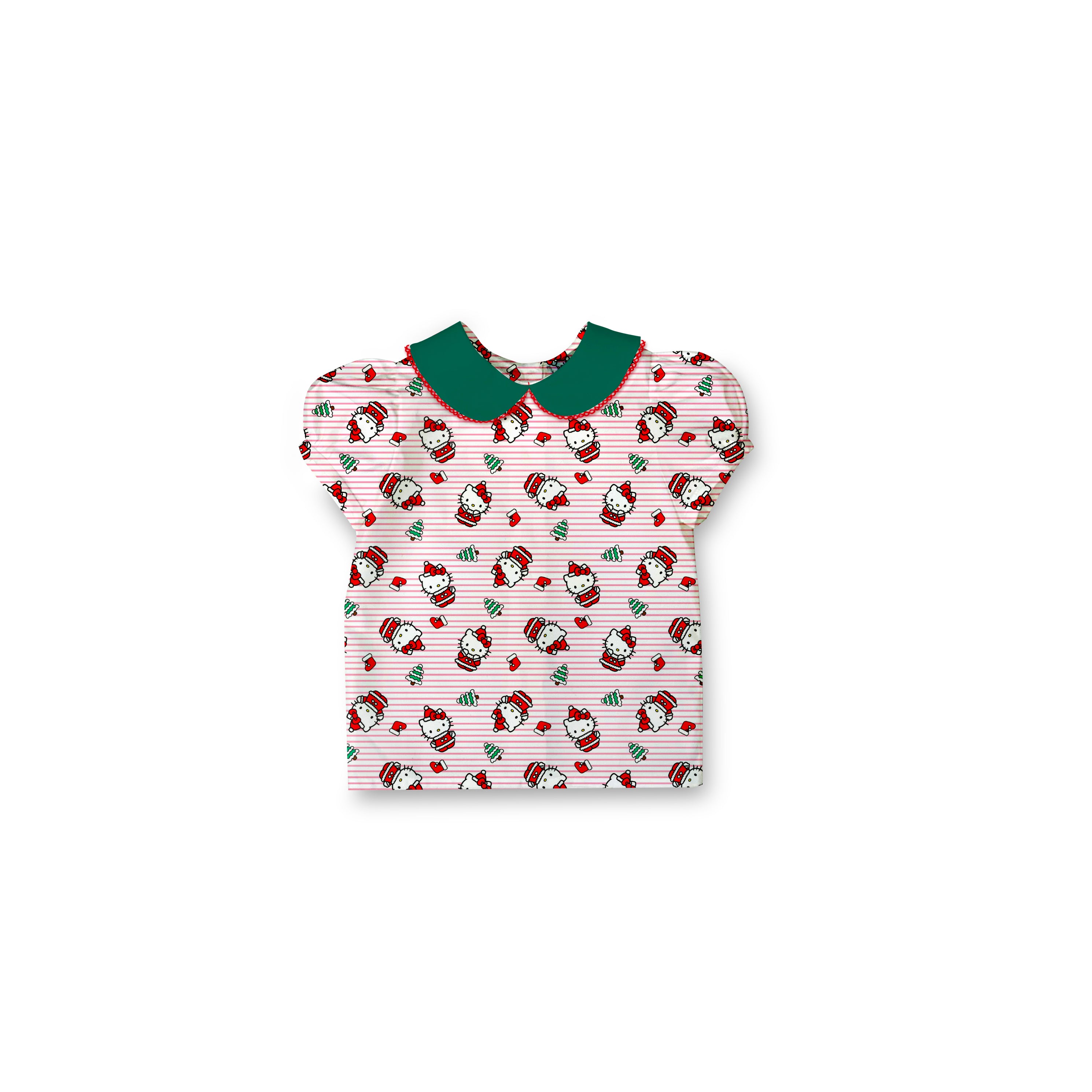 HK Christmas - Puff Sleeve Blouse