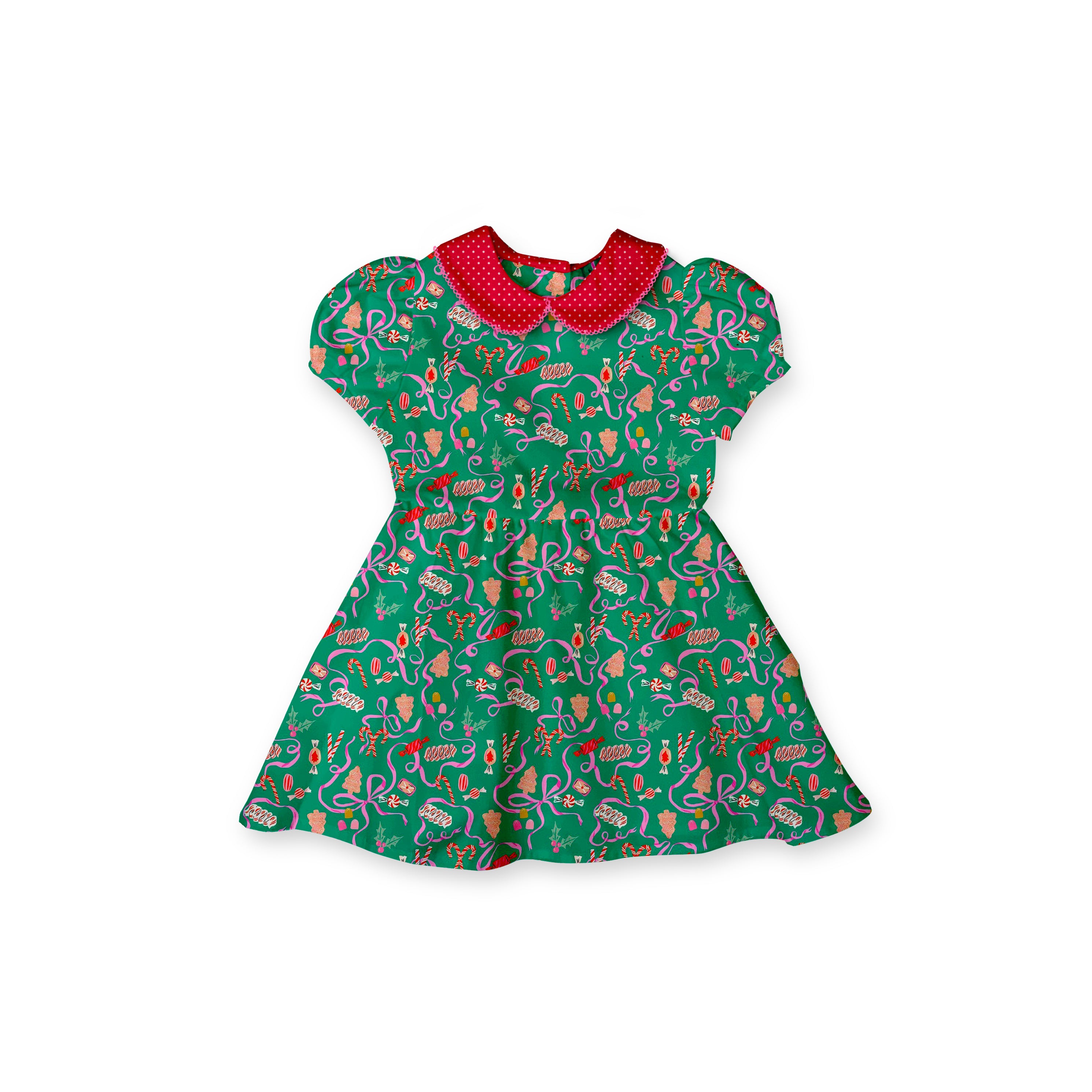Holiday Candy - Vintage Style Basque Dress