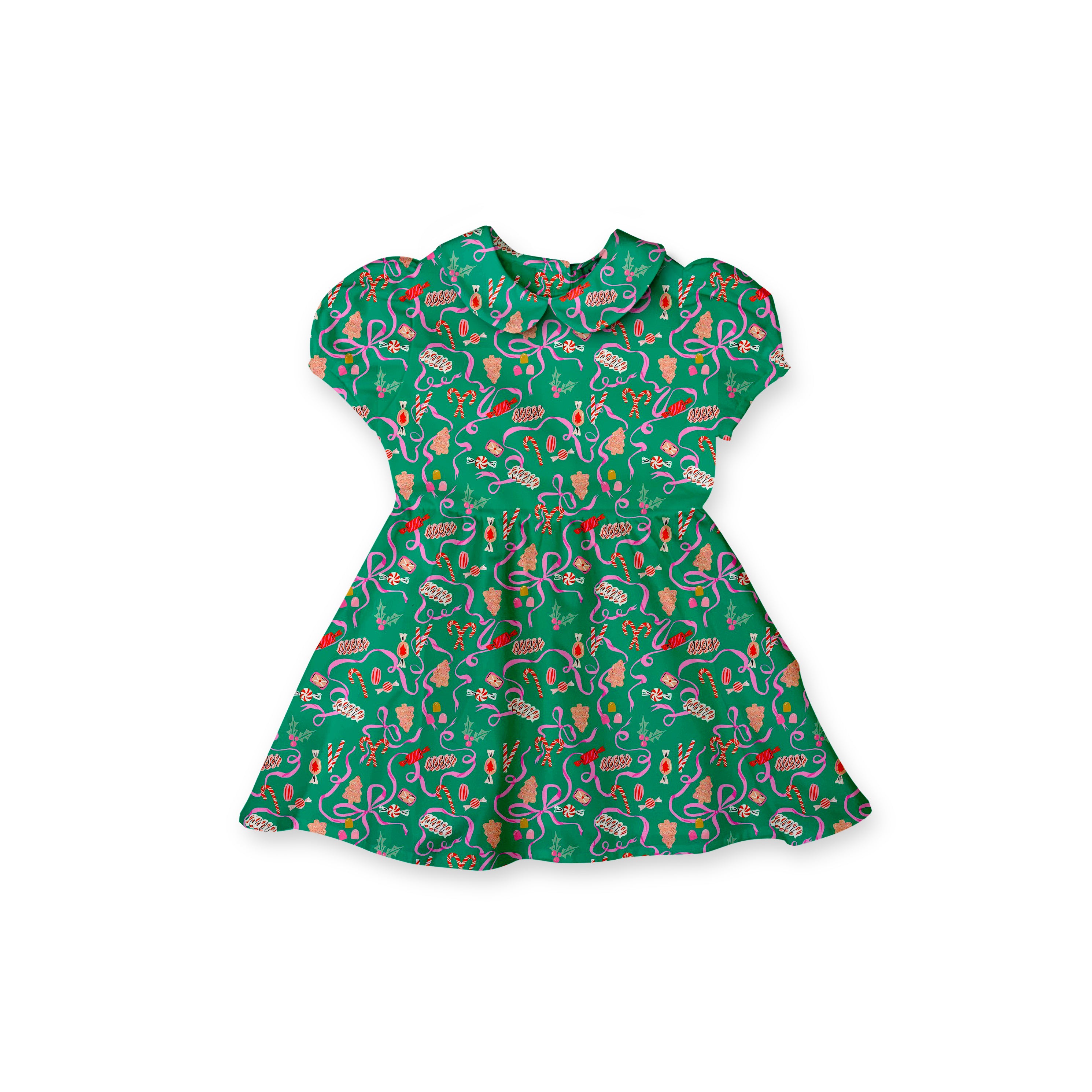 Holiday Candy - Vintage Style Basque Dress