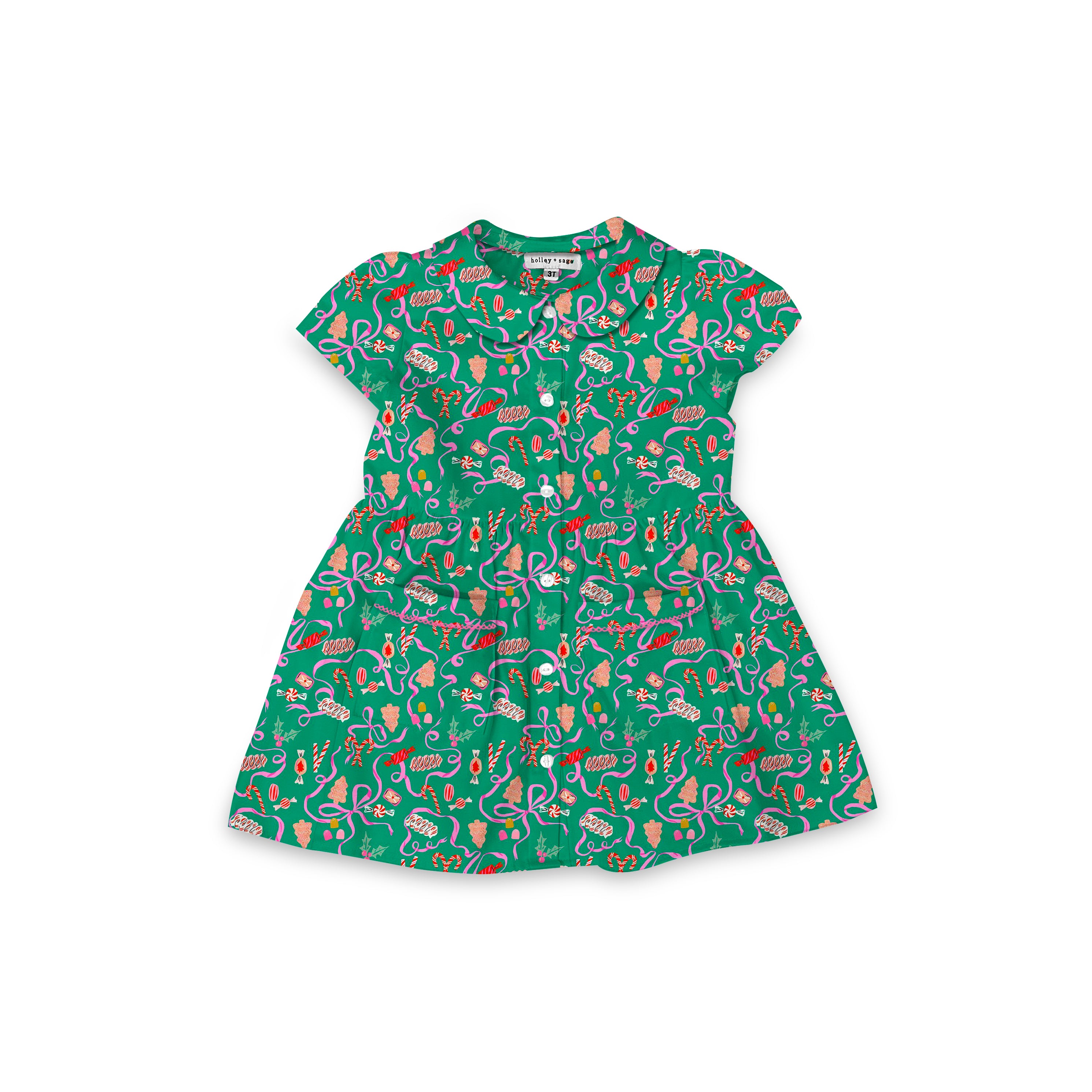 Holiday Candy - Smock Collared Dress