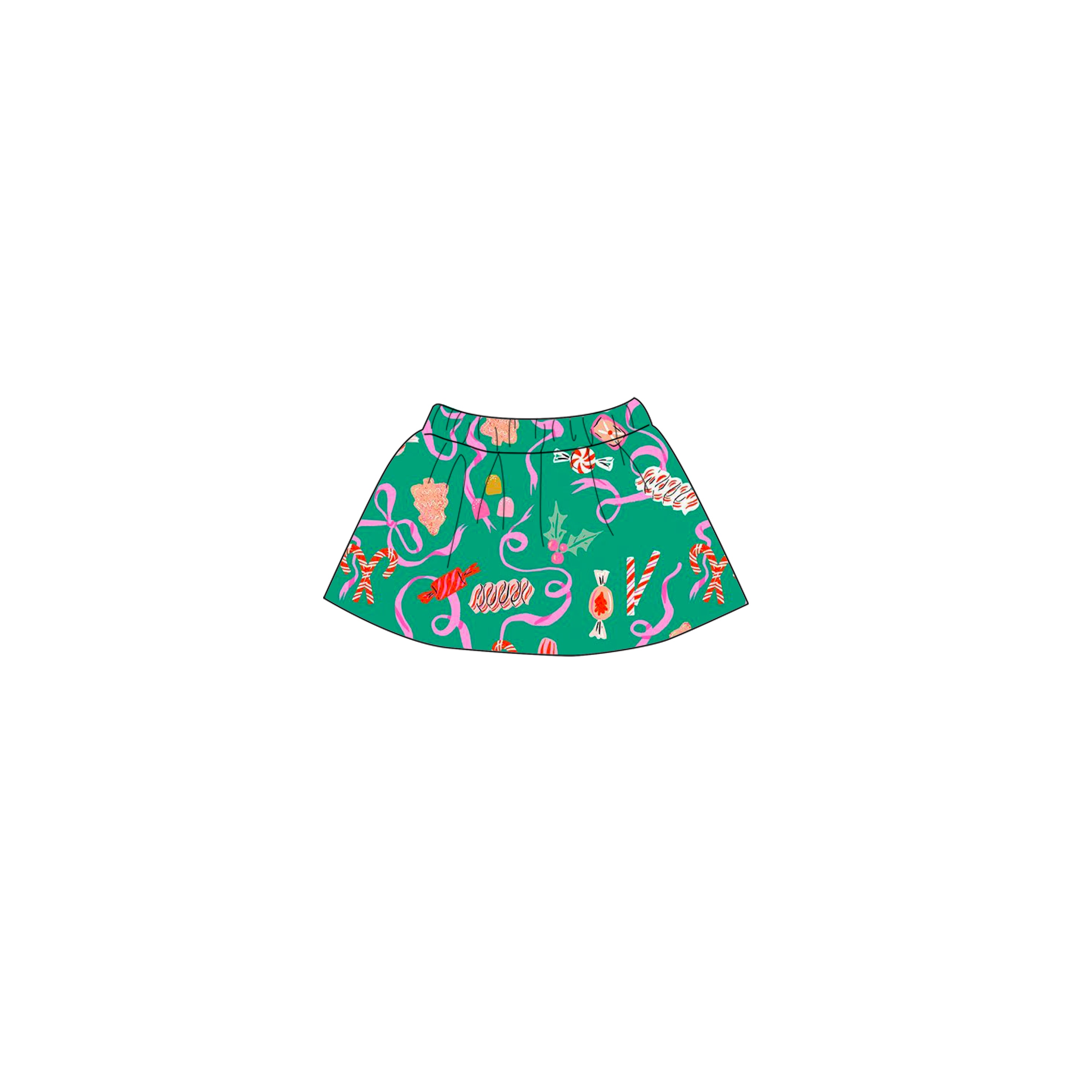 Holiday Candy - Doll Skirt