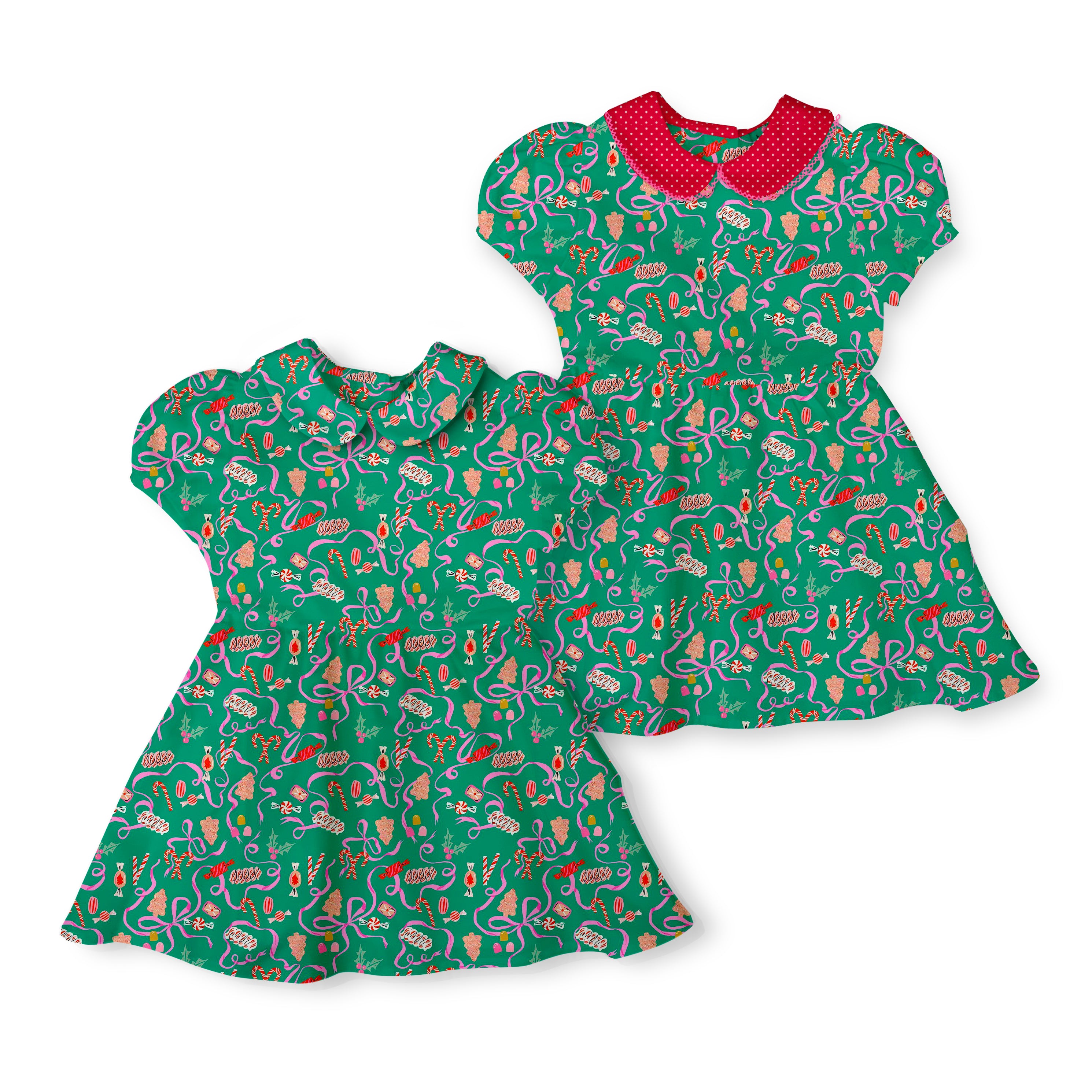 Holiday Candy - Vintage Style Basque Dress
