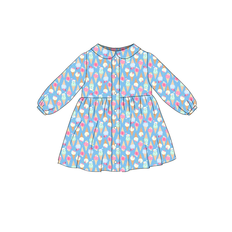 Ice Cream - Smock Collared Dress