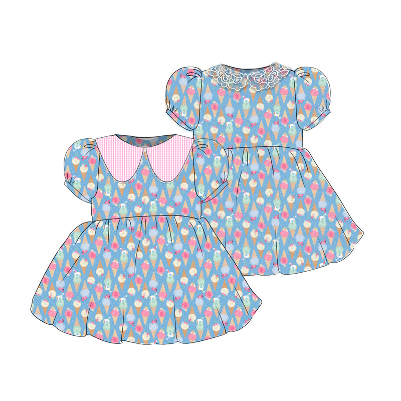 Ice Cream - Vintage Style Basque Dress