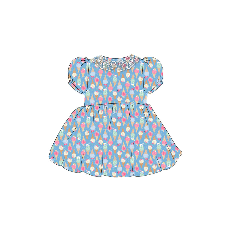 Ice Cream - Vintage Style Basque Dress